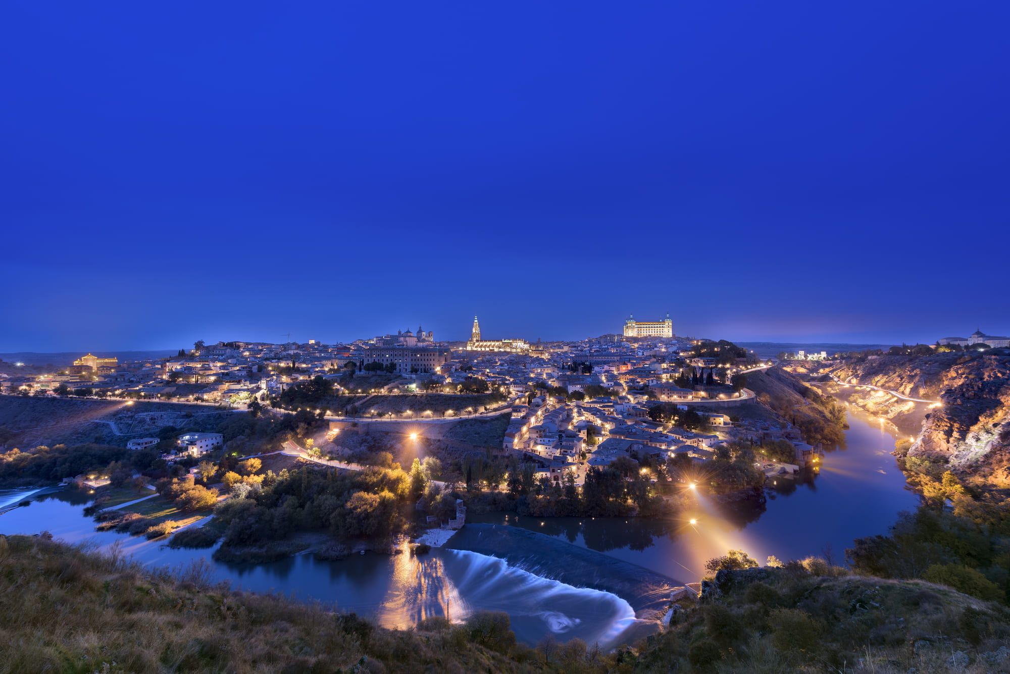 toledo - panorámica noctura - castilla-la Mancha spain
